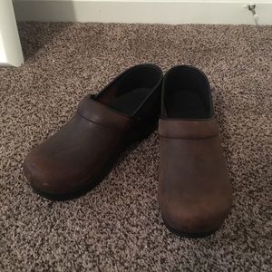 Dansko Brown Leather Clogs